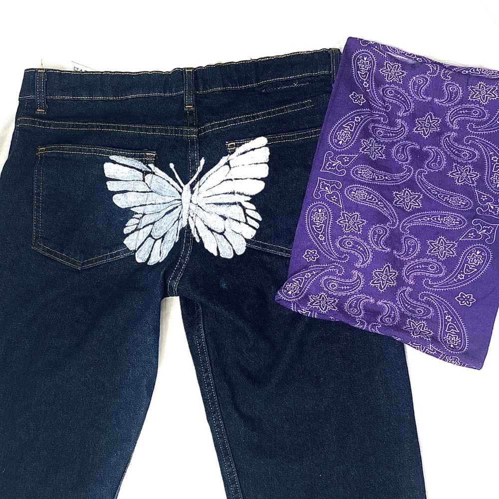 BUTTERFLY JEANS SET 💜🦋
